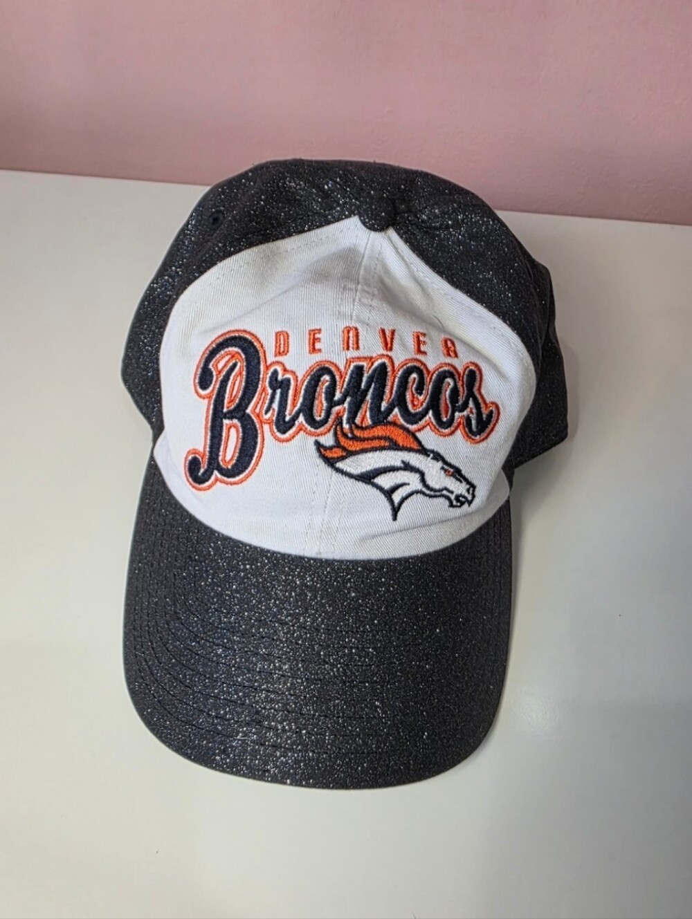 Denver Broncos Women’s Glitter Baseball Cap NFL Team Apparel Adjustable